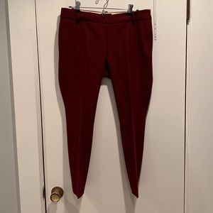 J. Crew wool Minnie pants - burgundy, size 6